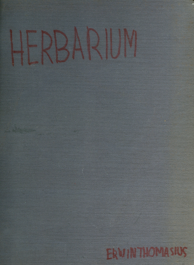 Eingescannt in Farbe: Der vordere Buchdeckel meines Herbariums aus dem Jahre 1965